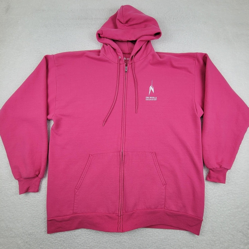 One World Observatory Hoodie Mens‎ XL Full Zip Sweatshirt Embroidered NYC - Picture 2 of 8